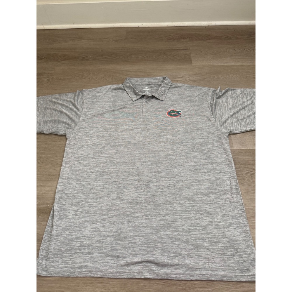 Fanatics Florida Gators Polo Shirt Mens 4XLT Grey Space Dye Short Sleeve Logo